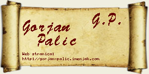 Gorjan Palić vizit kartica
